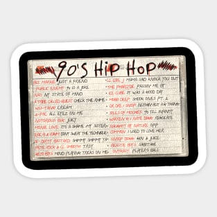 90s Hip Hop Tape Cassette Sticker